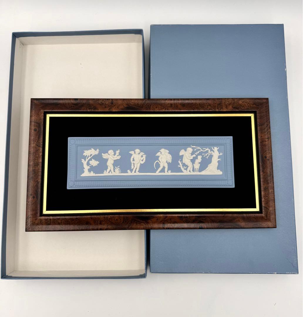 ウェッジウッド ジャスパー 天使の四季 エンジェル 陶板 壁掛け レリーフ