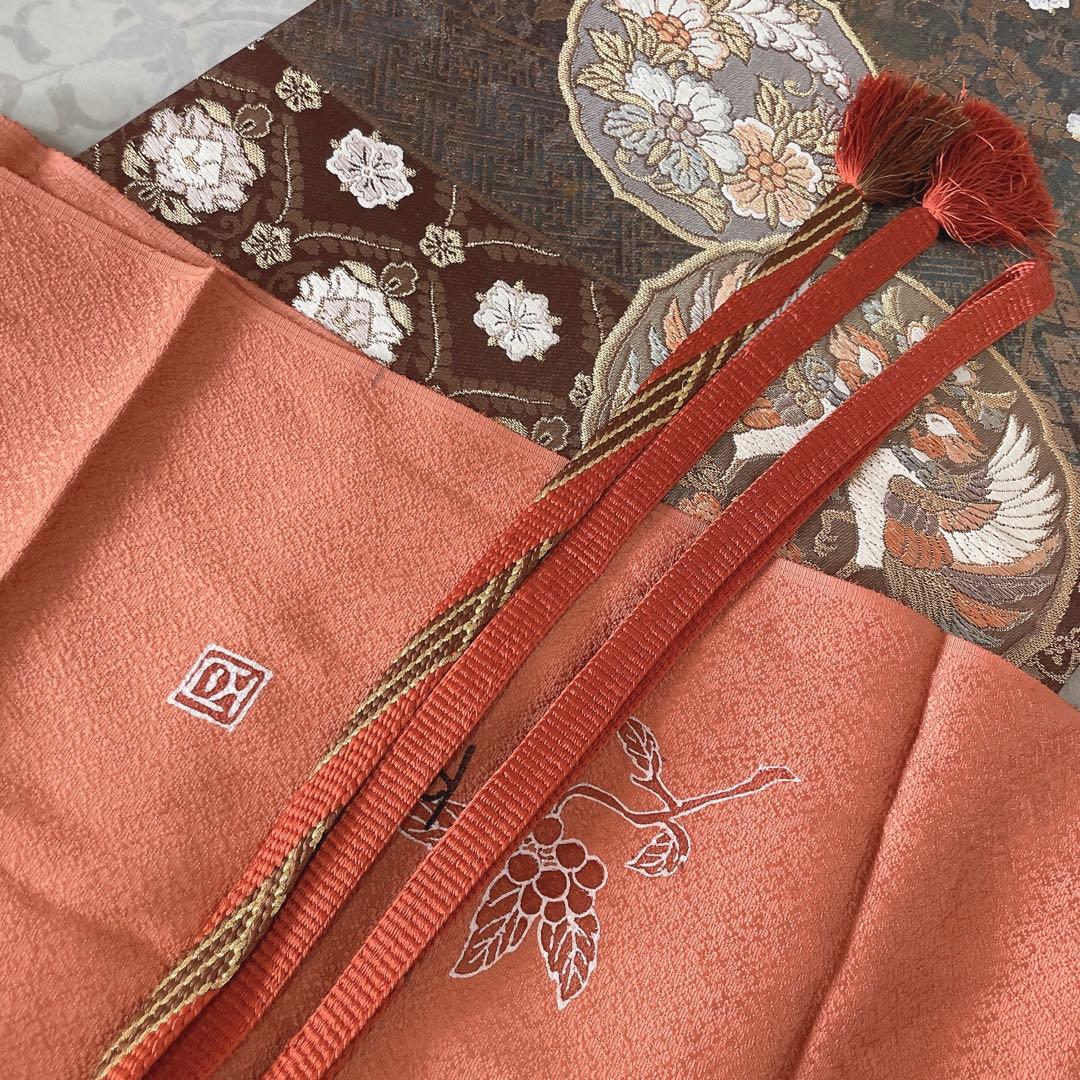 訪問着+長襦袢　フルセット　椿　相良刺繍　入学式　卒業式　着物　付け下げ　H10