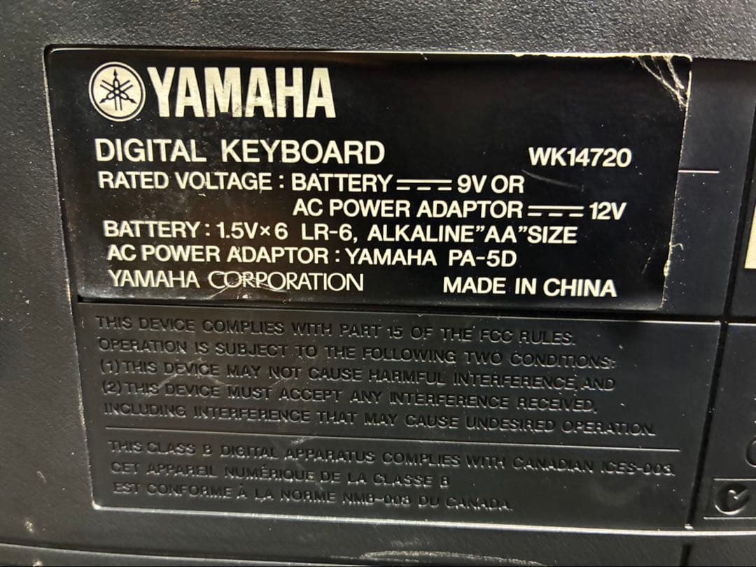 YAMAHA DEGITALKEYBOARD 76鍵 WK14720 NP-30