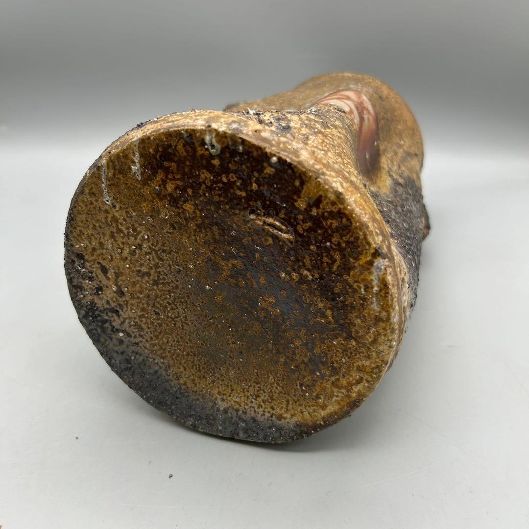 【森泰司　備前　花入　共箱】 花器　花瓶　骨董　アンティーク　インテリア