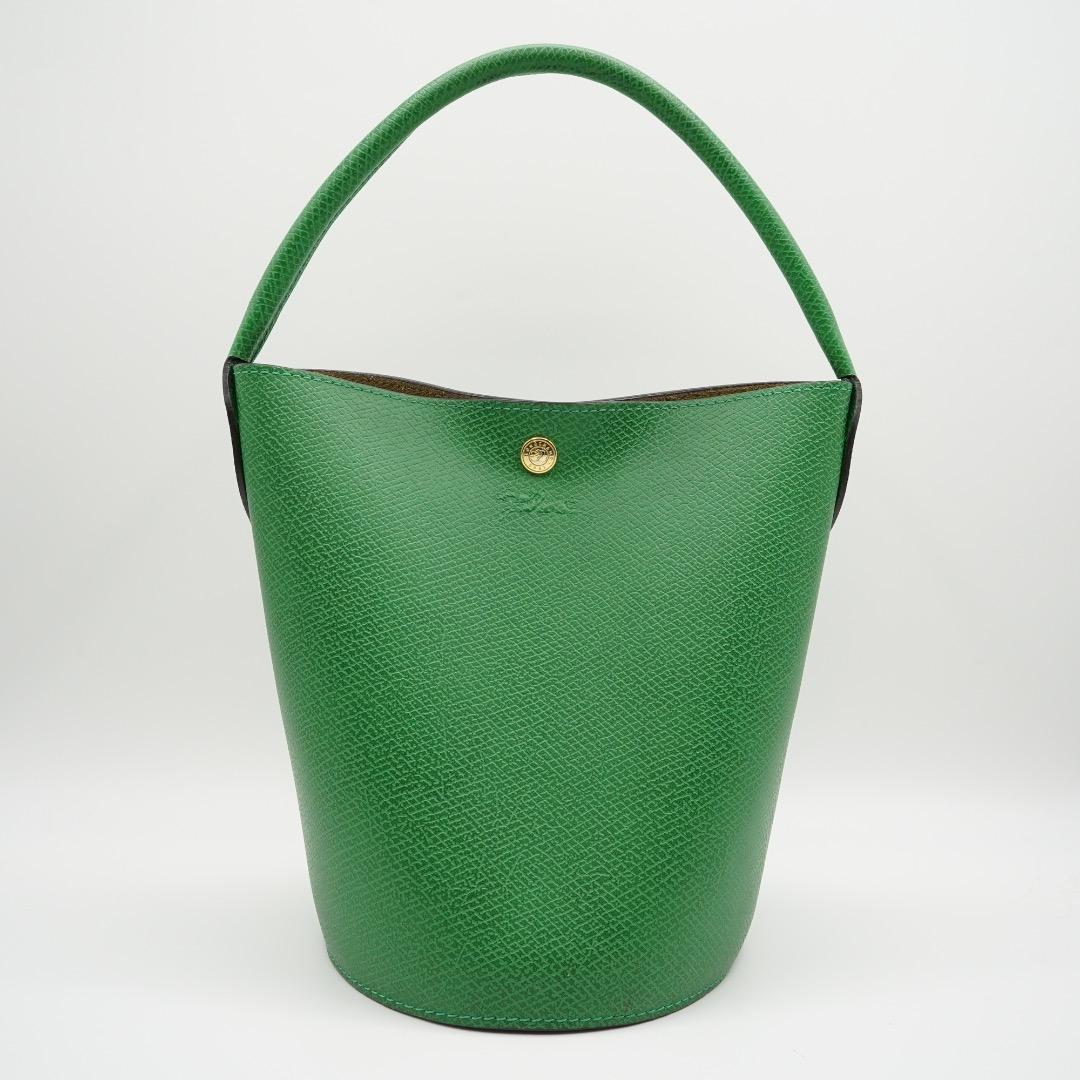 LONGCHAMP バゲットバッグ レザー グリーン