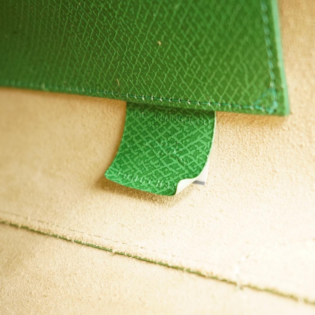 LONGCHAMP バゲットバッグ レザー グリーン