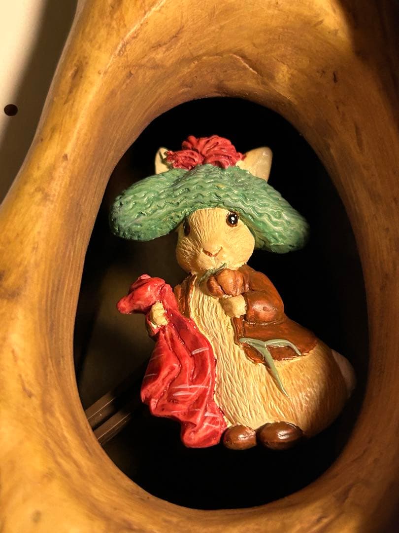 ピーターラビット メロディ掛時計 4MH776 振り子時計　からくり時計