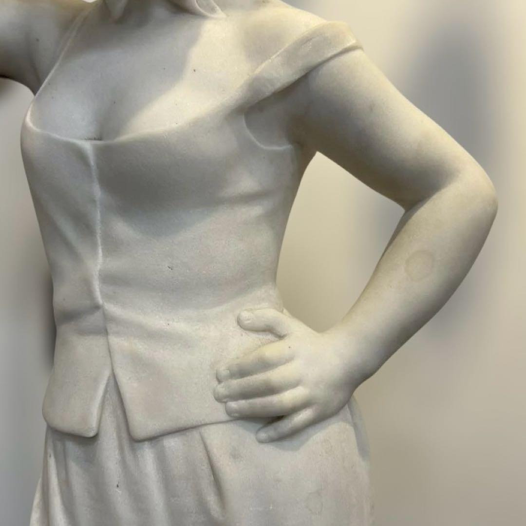 専用アルフレド・ブーシュ「農婦大理石38.4kg高さ81㎝東な8-0106☆1F