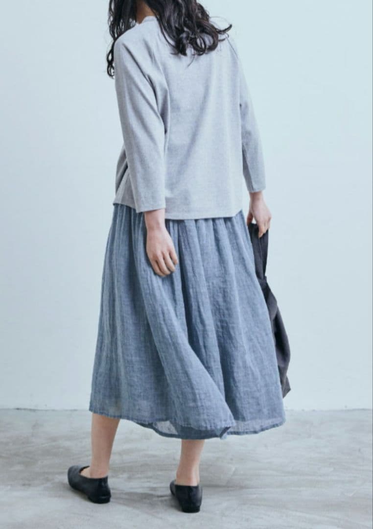 【タグ付き未使用品】中川政七商店 麻のかや織 キュロット ブルー リネン100%