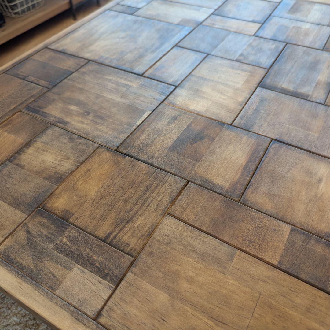 ローテーブル　サイドテーブル　✨木製テーブル　ハンドメイド　アイアン