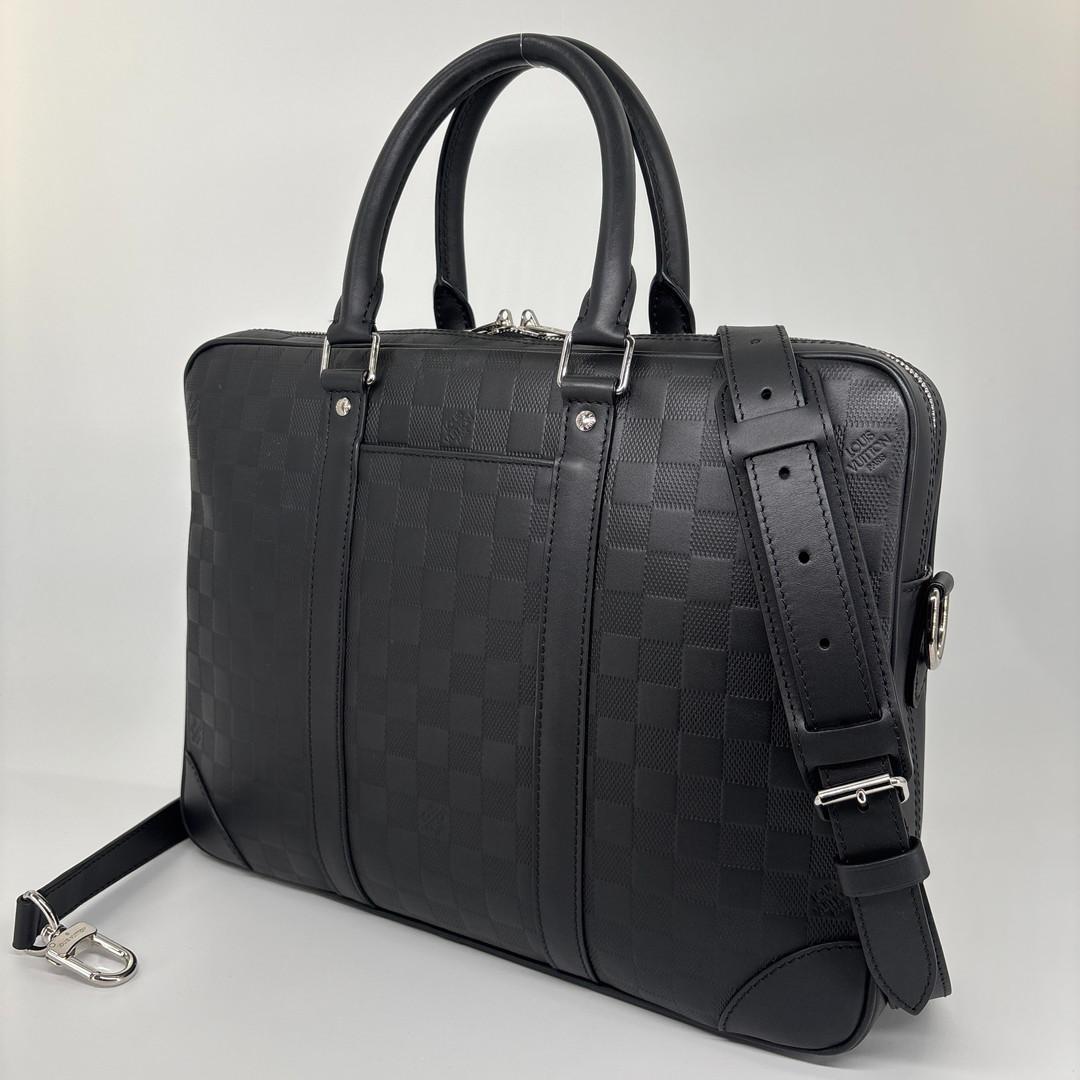 未使用 ルイヴィトン PDV ビジネスバッグ ダミエアンフィニ ブラック メンズ