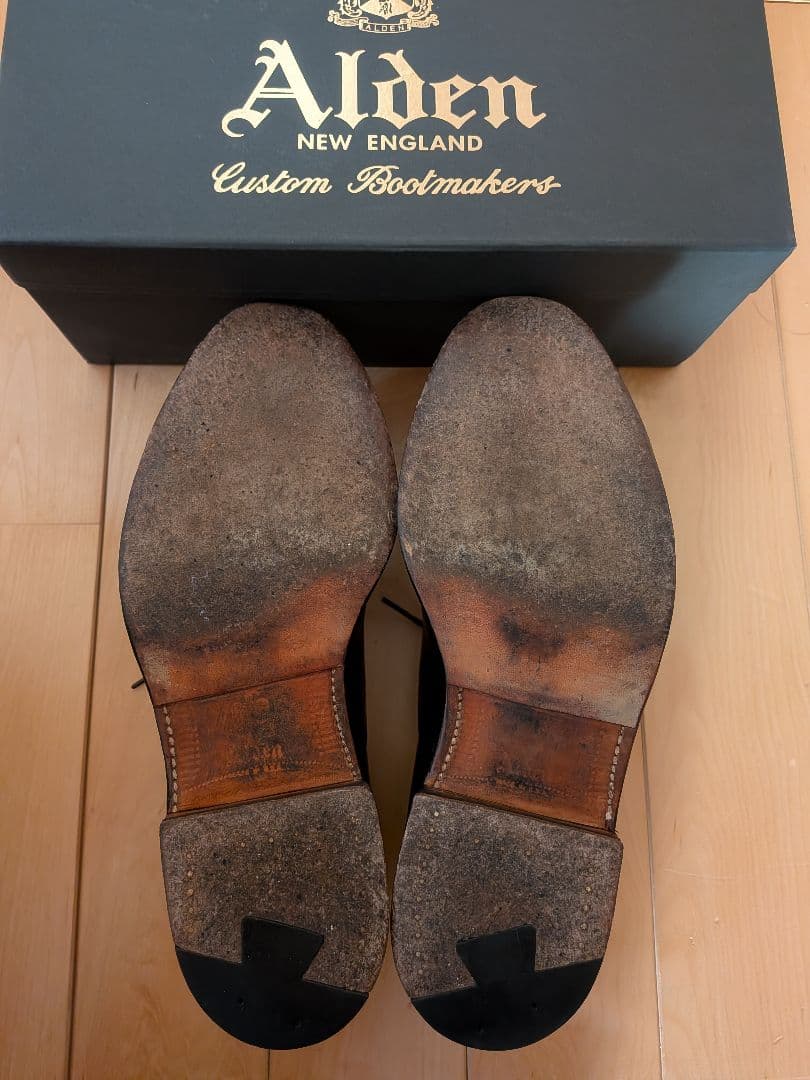Alden 906 オールデン ストレートチップ バーガンディ 箱付き 8D