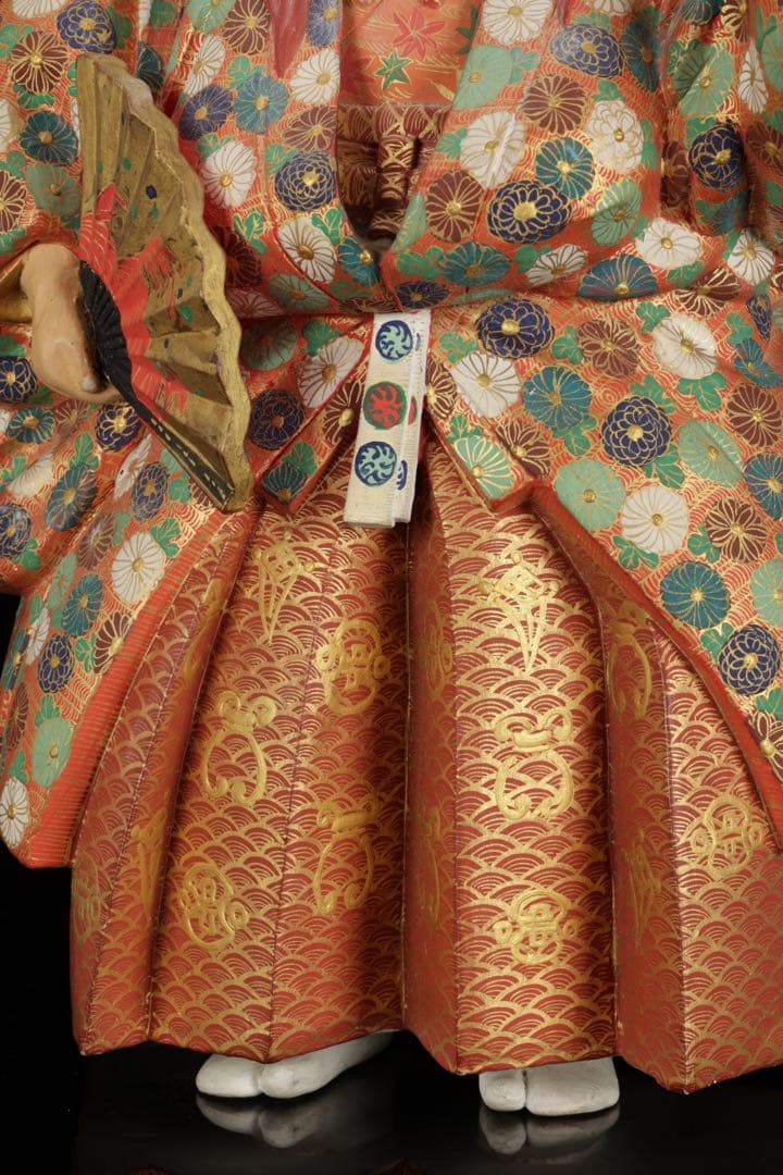 【初代 久世久宝】極彩色 能人形 「猩々」 29cm 共箱 京焼 古美術 骨董品