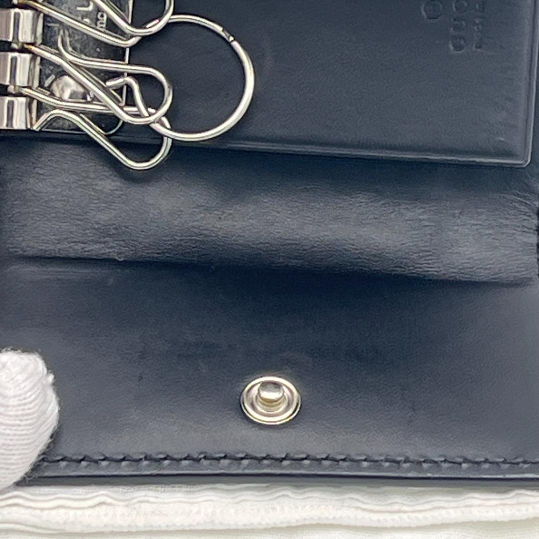 【美品】GUCCI グッチ シェリーライン GG柄 6連 キーケース ブラック