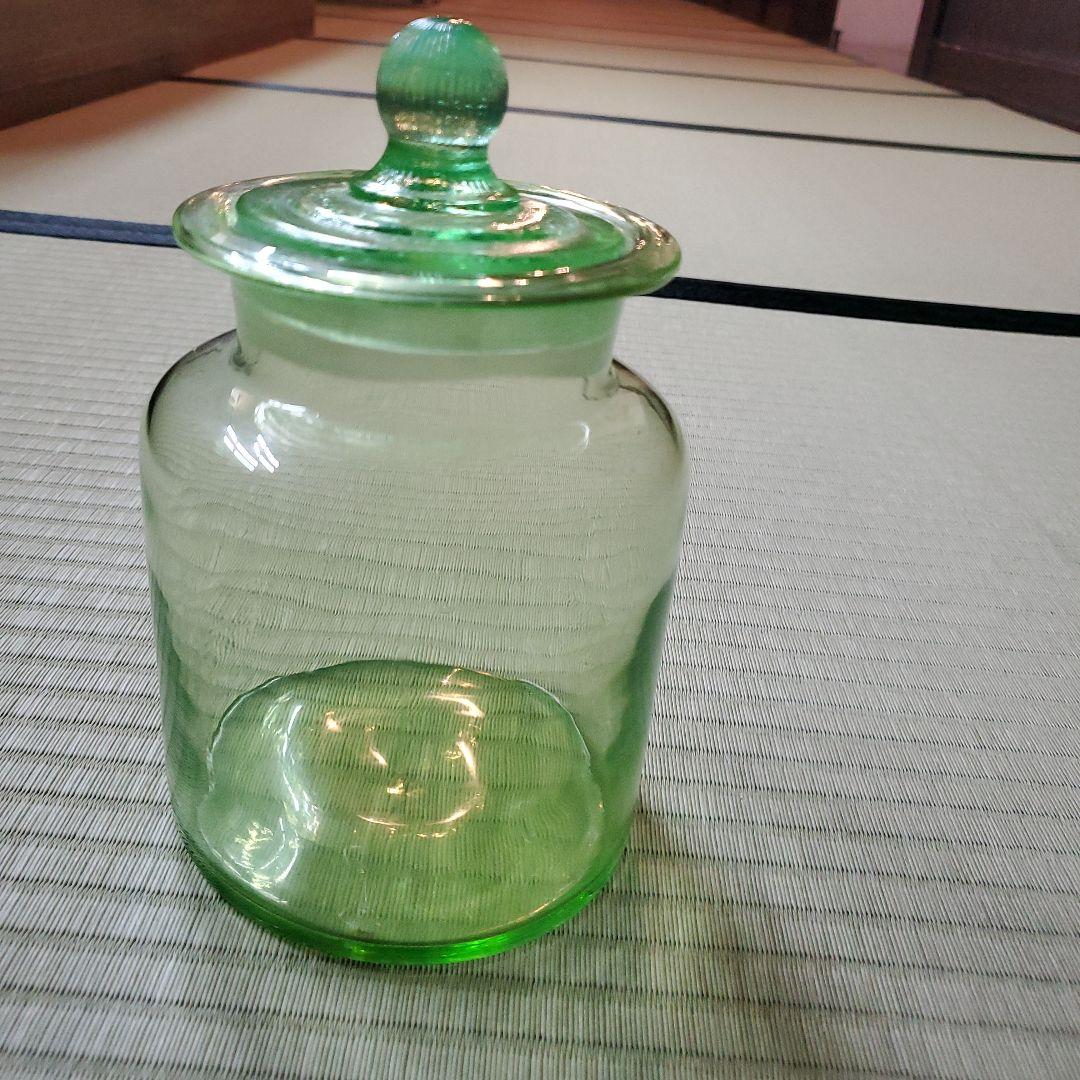 ウランガラスキャンディポット