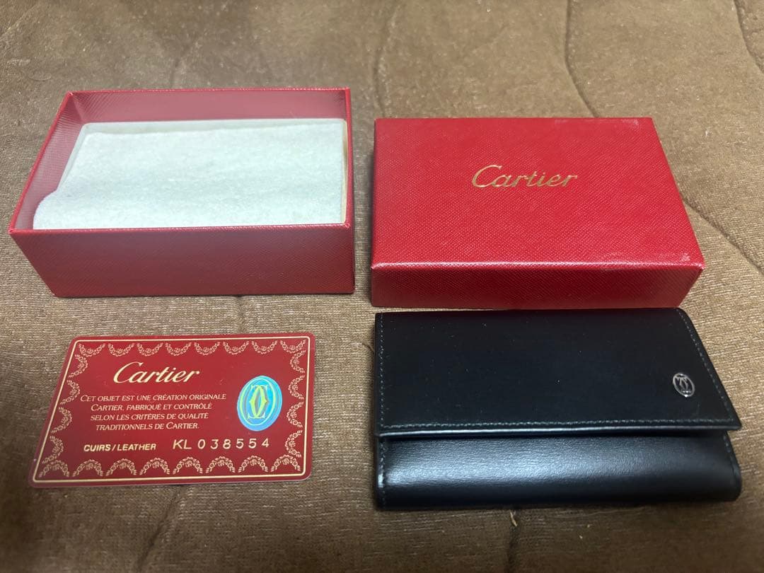 最終値下げ　新品未使用　正規品Cartier レザーキーケース 黒