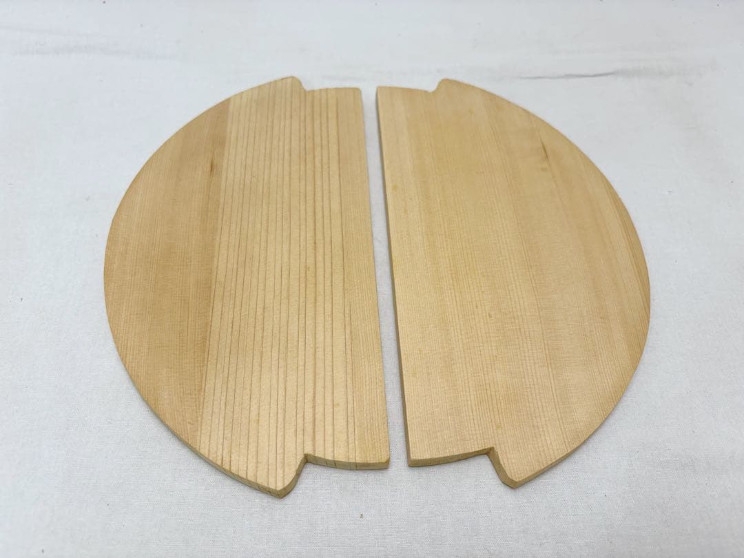 ほぼ未使用 茶道具 水張桶 手桶水指 木地 割蓋付き 水屋道具 露地道具 元箱