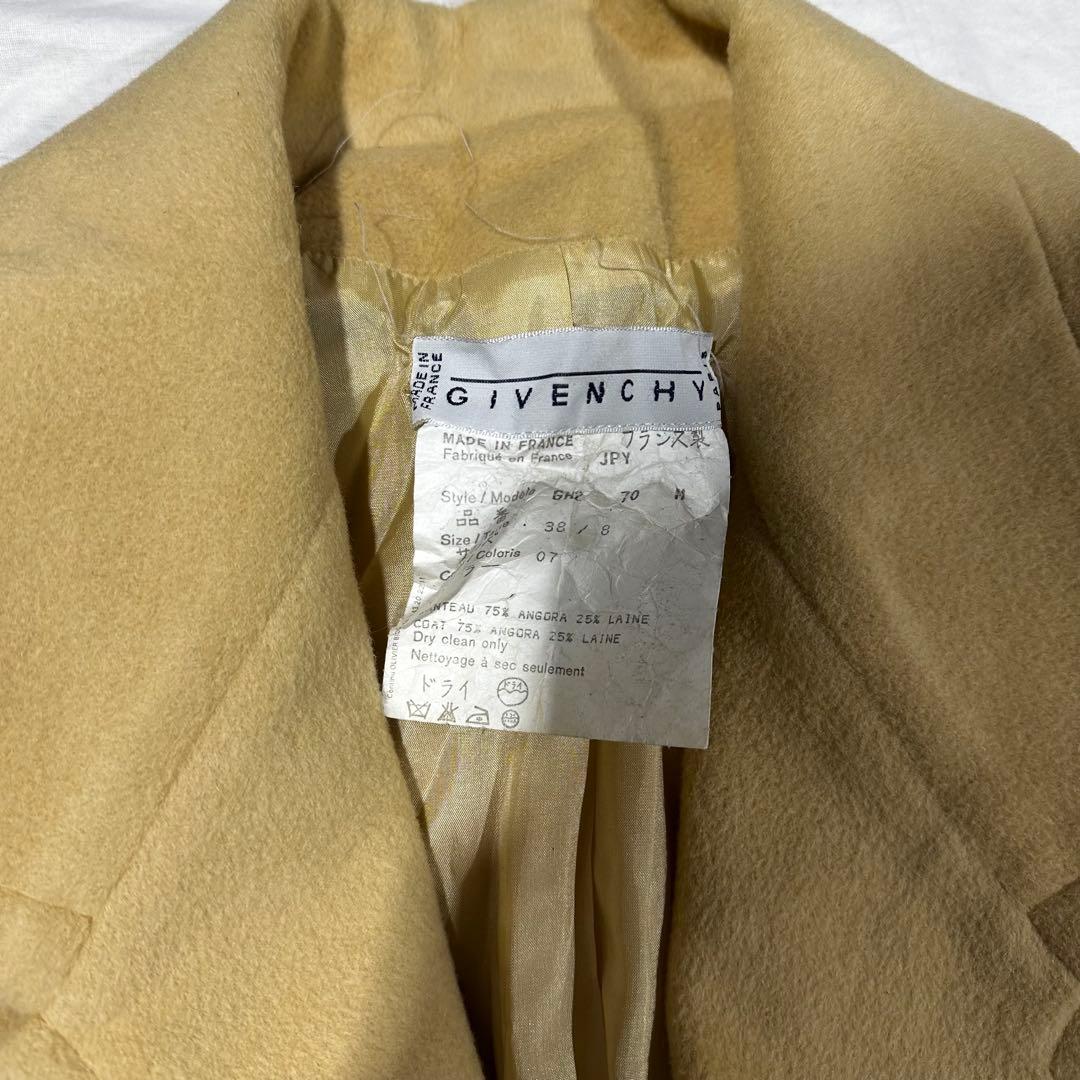 GIVENCHY フランス製 ウール×アンゴラ ダブルチェスターコート ベージュ