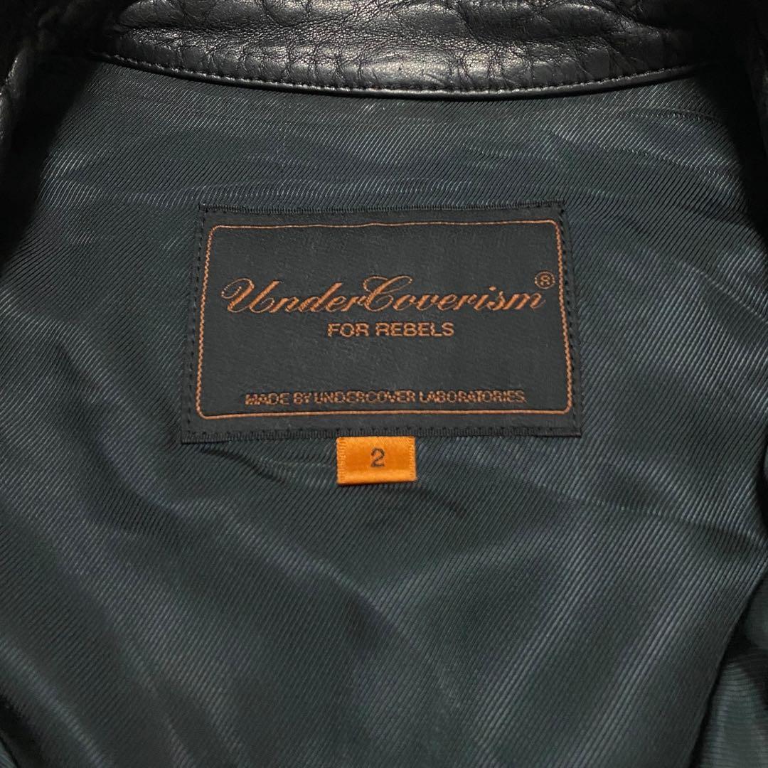UNDERCOVERISM 07AW 逆八の字 レザー ライダースジャケット
