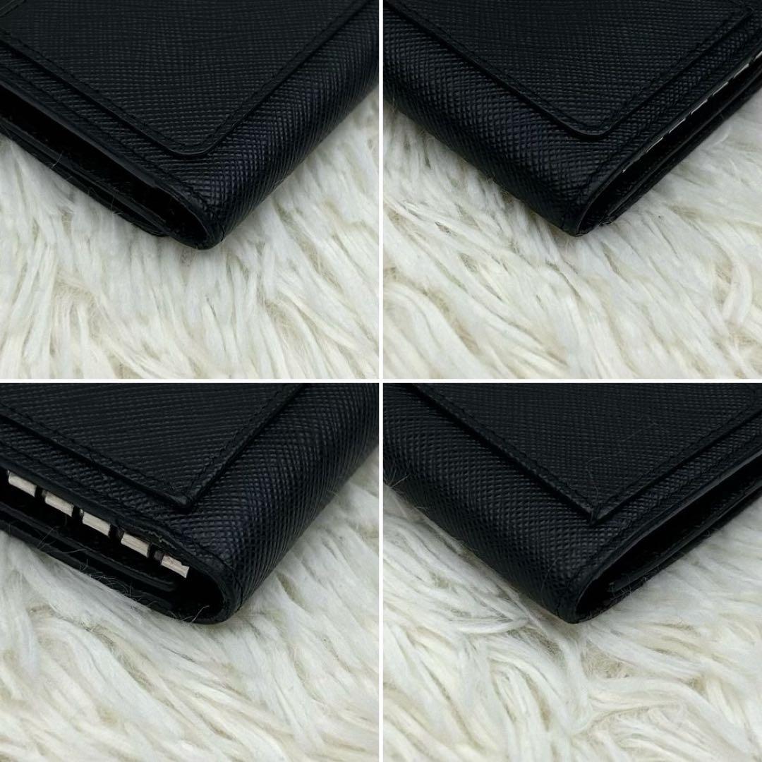 【美品】PRADA プラダ サフィアーノレザー 6連キーケース 鍵入れ ブラック