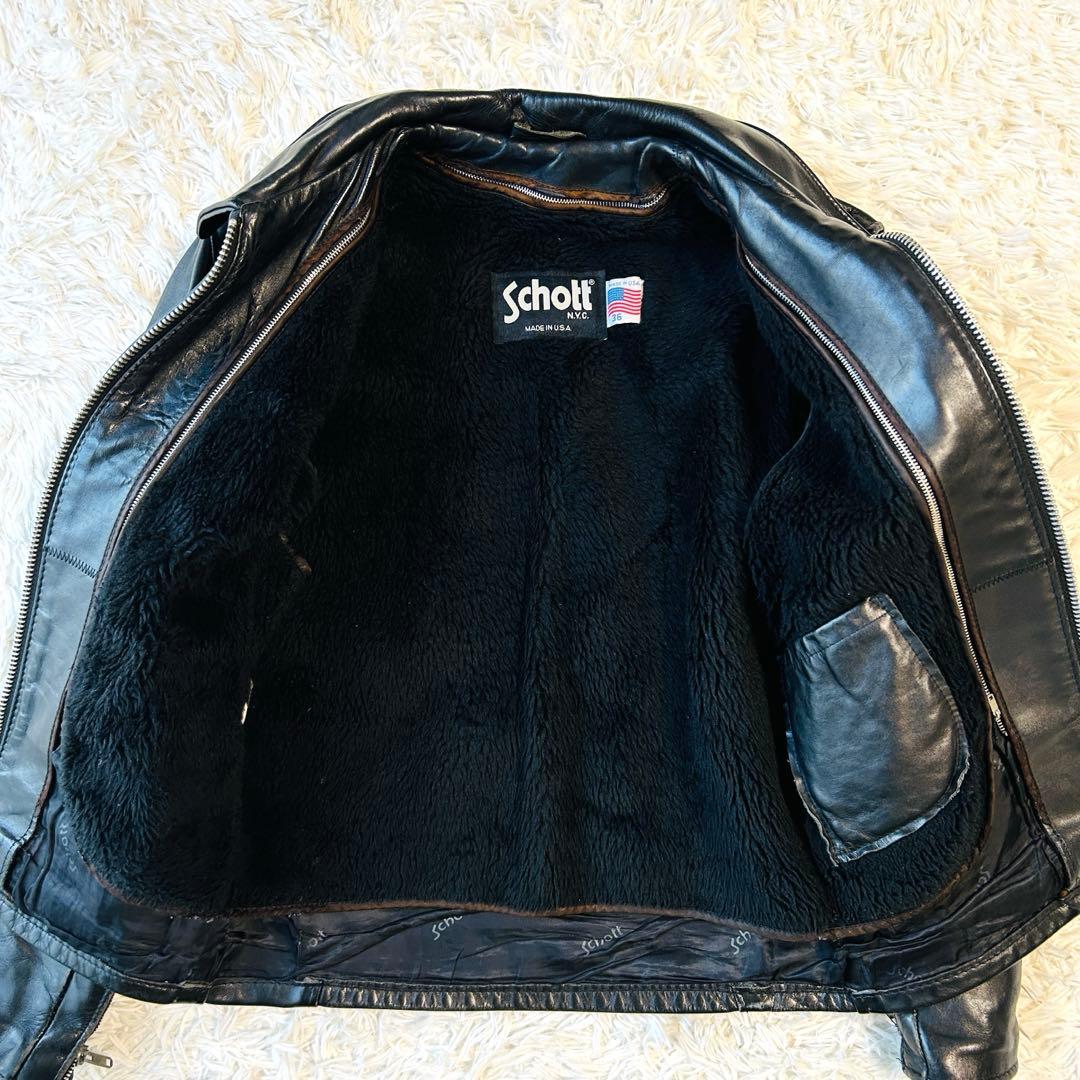 Schott ショット 642 36 ボアライナー付き ライダースジャケット