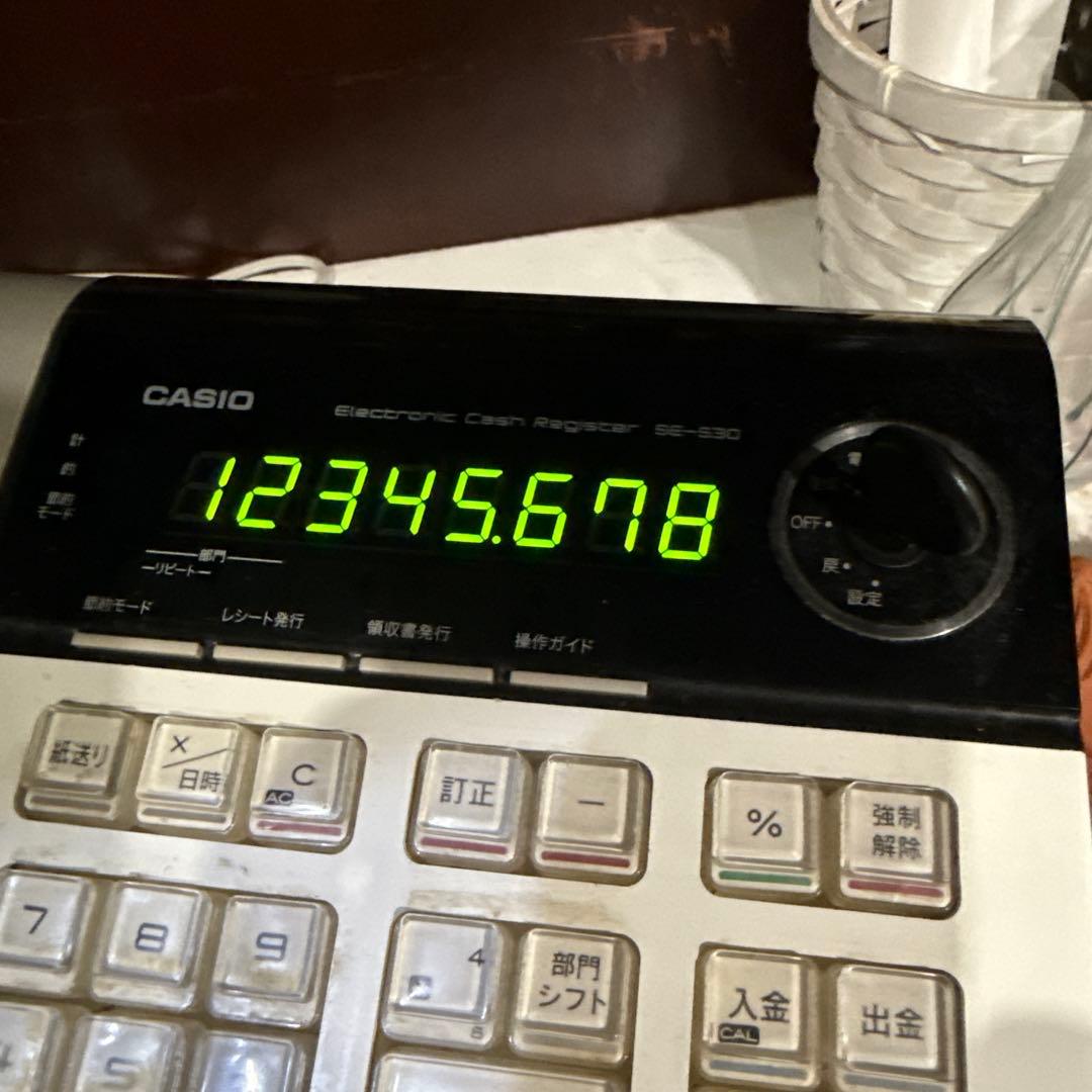 カシオ　レジスター SE-S30ホワイト/シルバー中古品