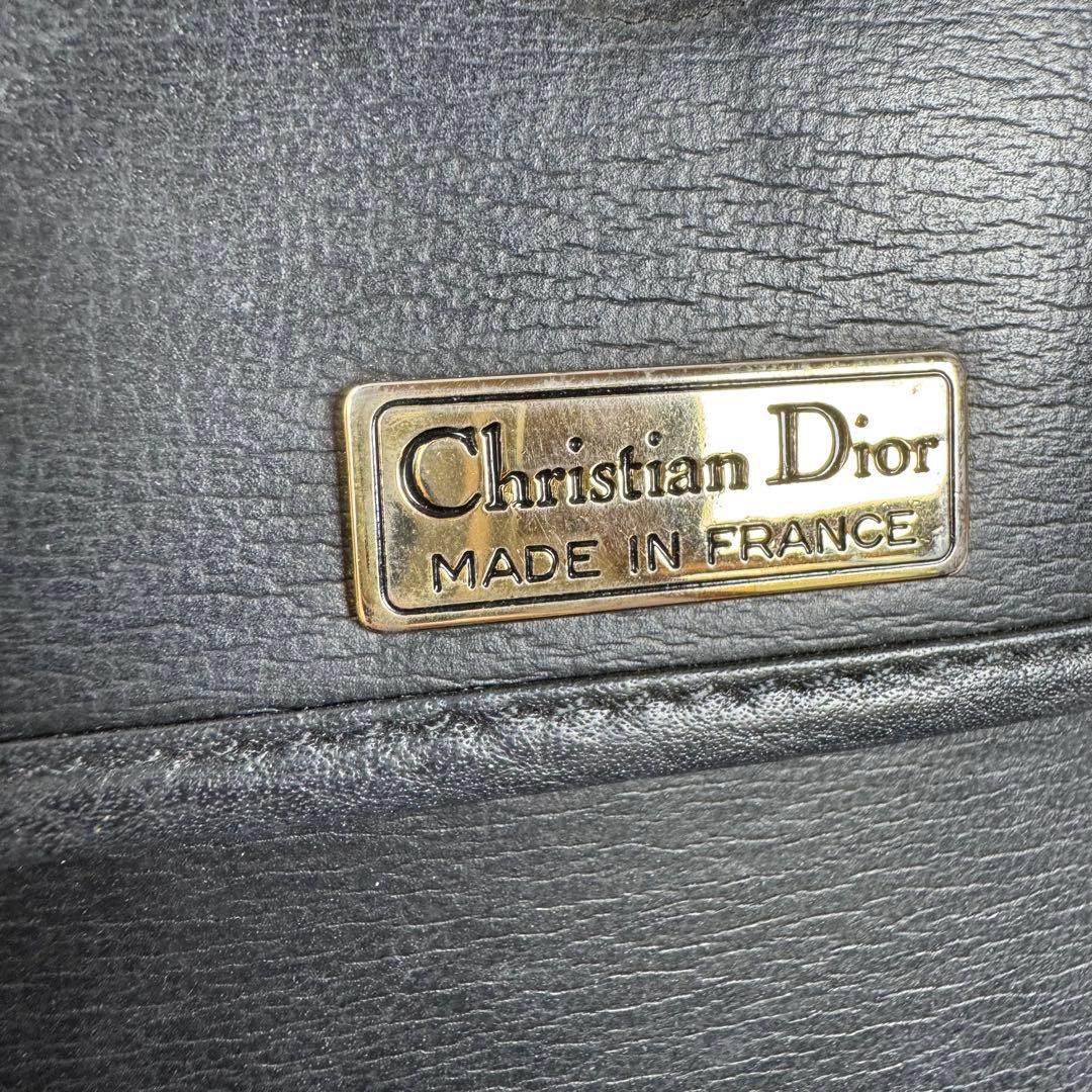 クリスチャンディオール　ハンドバッグ　レザー　ブラック