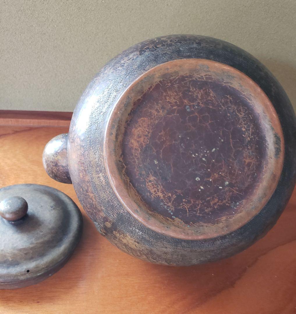 No216　大正・昭和期の 虎に不二図 の銅製 やかん(水注)