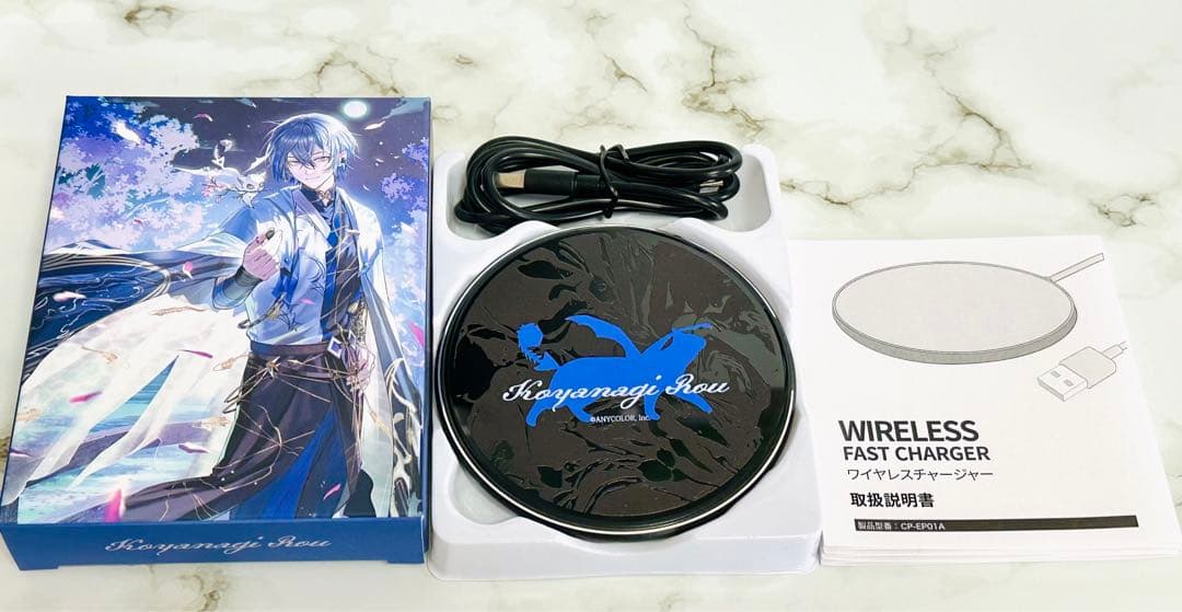 雪*。様 にじさんじ 小柳ロウ コラボ イヤホン ワイヤレス充電 ケース 3点セ