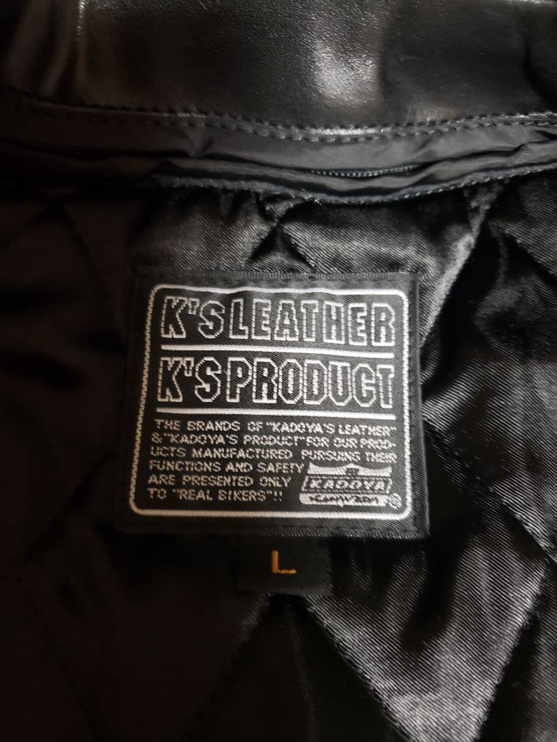 KADOYA　カドヤ　 レザージャケット　Lサイズ