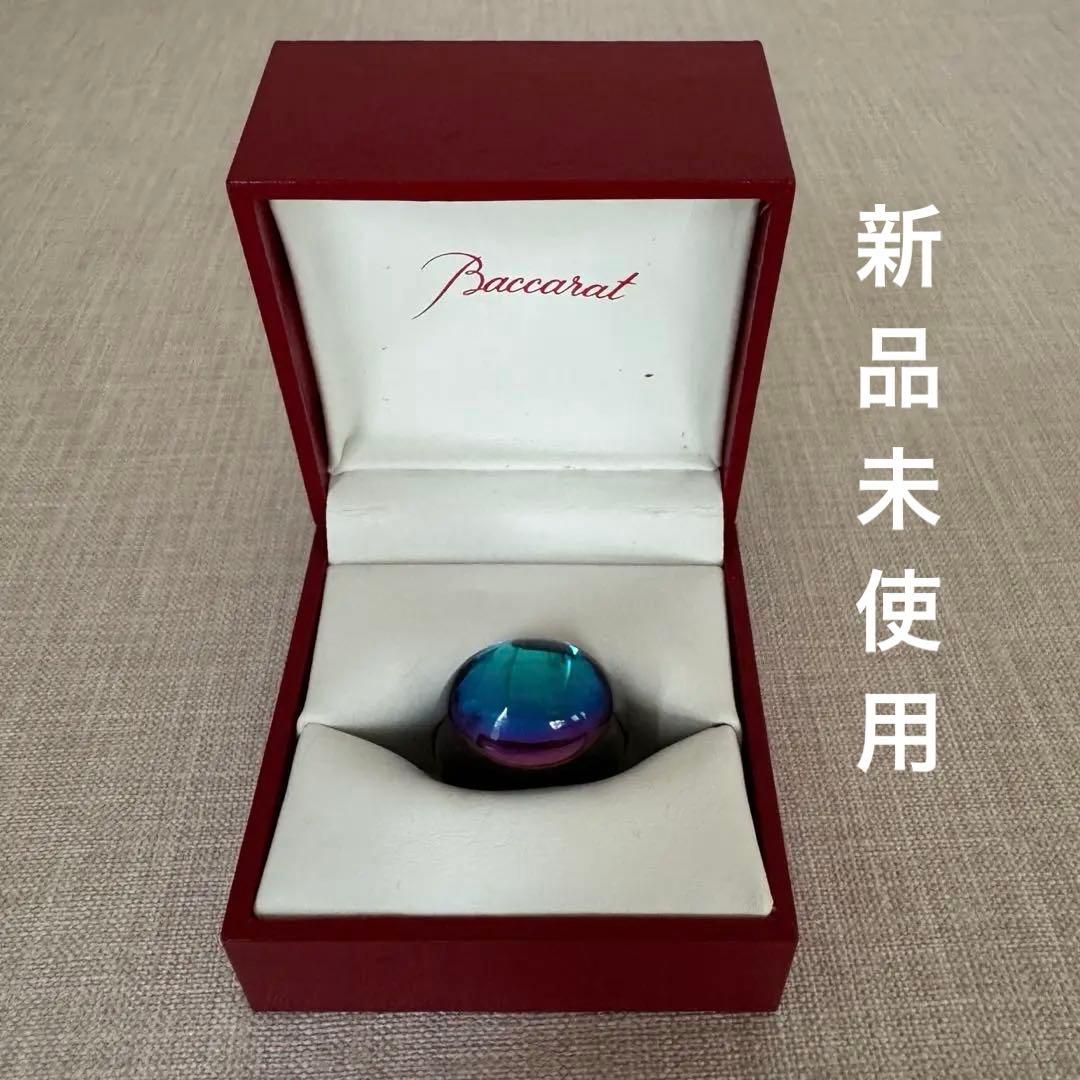 【新品未使用】バカラ タンゴ スカラベブルー クリスタル リング 9号