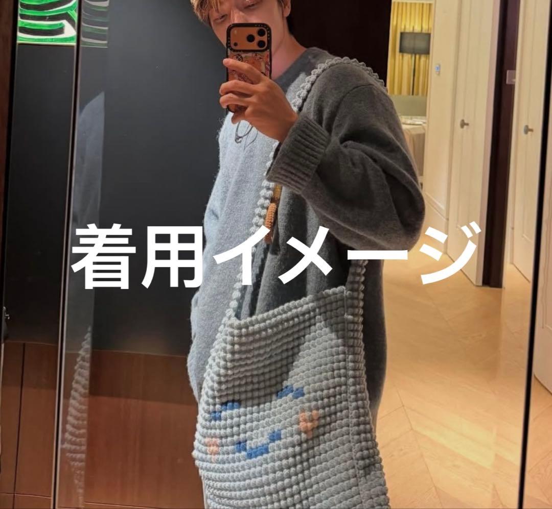 super junior ハンドメイド　編み物　ショルダーバッグ
