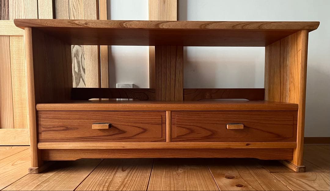 サ*ん様 ☆美品送料込☆ケヤキ　欅の無垢材 テレビボード サイドボード　飾り棚