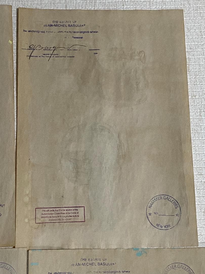 【まとめ売り8枚】模写 肉筆 サインあり ジャン・ミシェル・バスキア 油彩