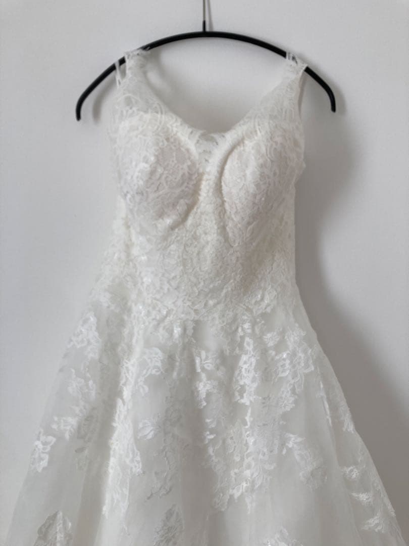 【美品】COCOMELODY ウェディングドレス Aライン Vネック 9号