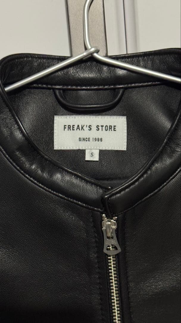 フリークスストア ラムレザー シングルライダースジャケット ブルゾン S メンズ