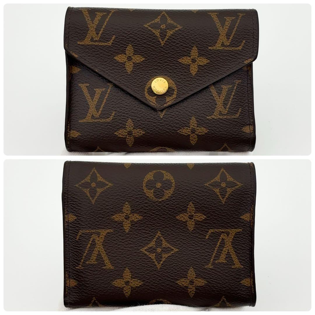 箱袋付き★ルイヴィトン モノグラム ヴィクトリーヌ フューシャ 三つ折り財布