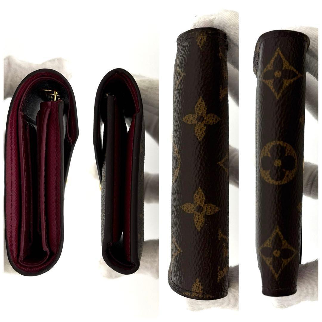 箱袋付き★ルイヴィトン モノグラム ヴィクトリーヌ フューシャ 三つ折り財布