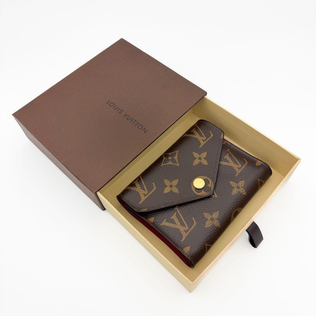 箱袋付き★ルイヴィトン モノグラム ヴィクトリーヌ フューシャ 三つ折り財布