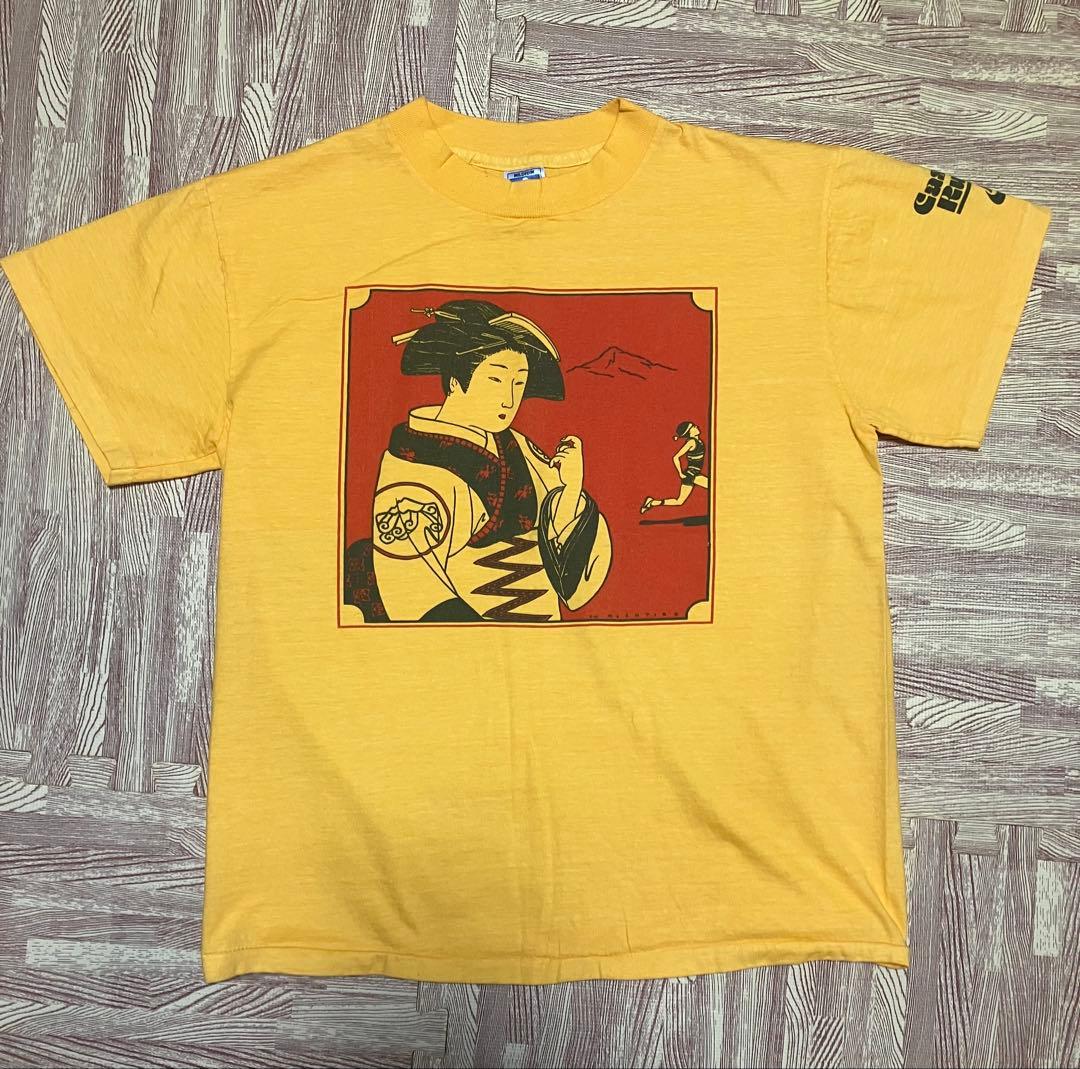 NIKE ナイキ 浮世絵 芸者 風車タグ 80s 復刻 Tシャツ M