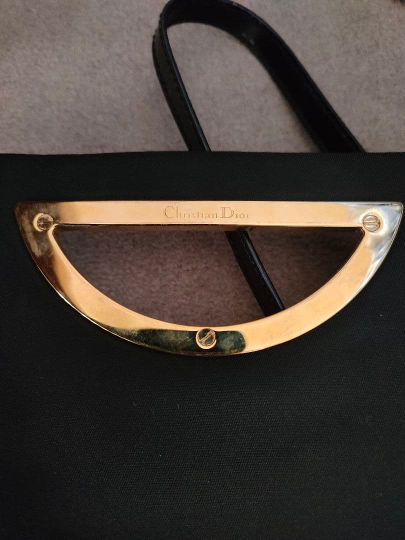 美品／希少です！　クリスチャンディオール　マリスパール　トロッター　レザー　黒