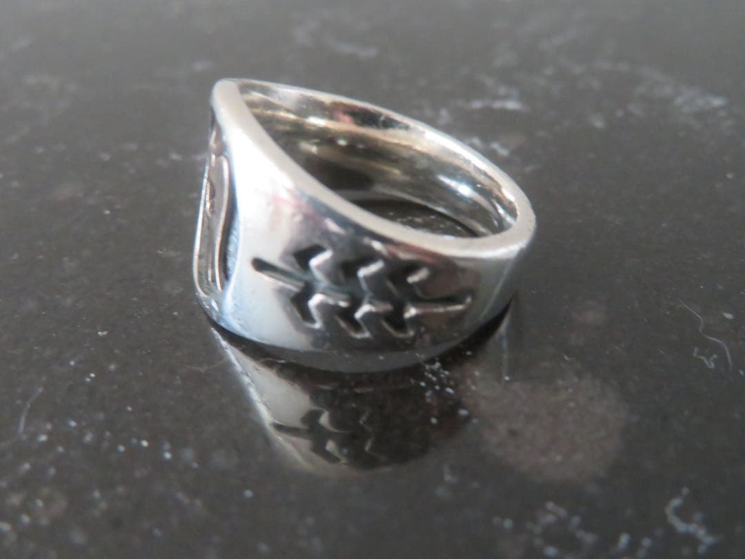 ココペリデザイン 指輪 10金 シルバー925 太め インディアンジュエリー？