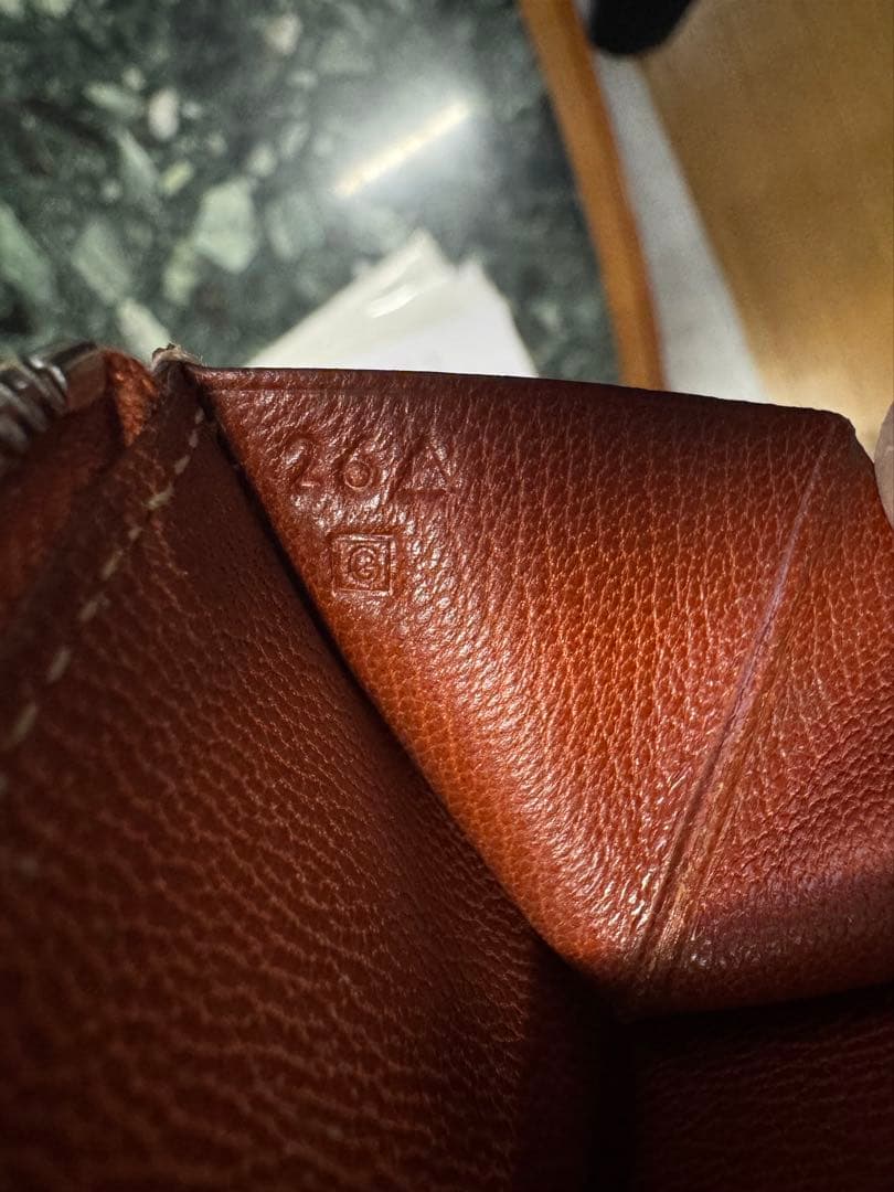 HERMES エルメス ベアン クロコダイルアリゲーター 長財布 レッド