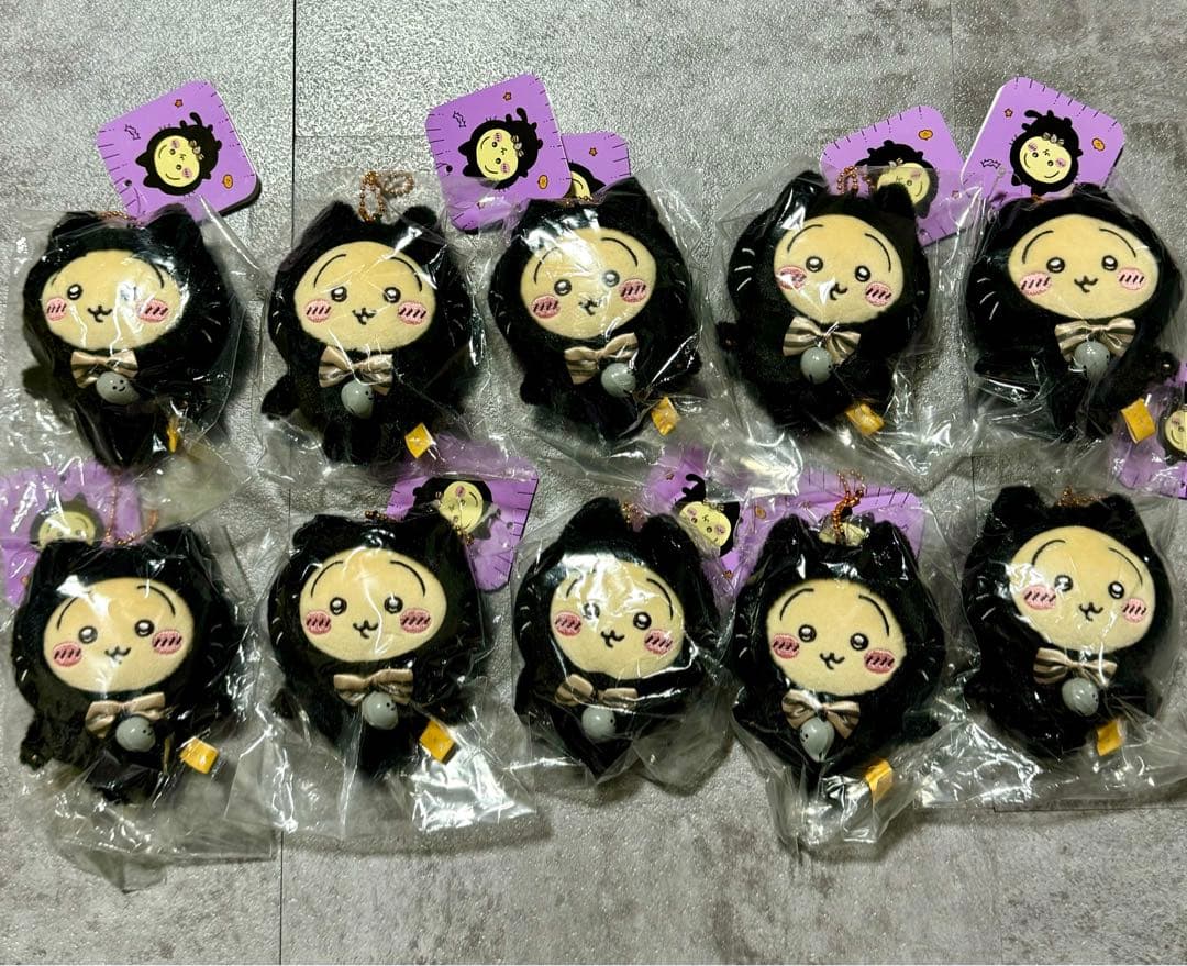 ③ うさぎ 黒猫 マスコット ×10個セット ちいかわ ハロウィン