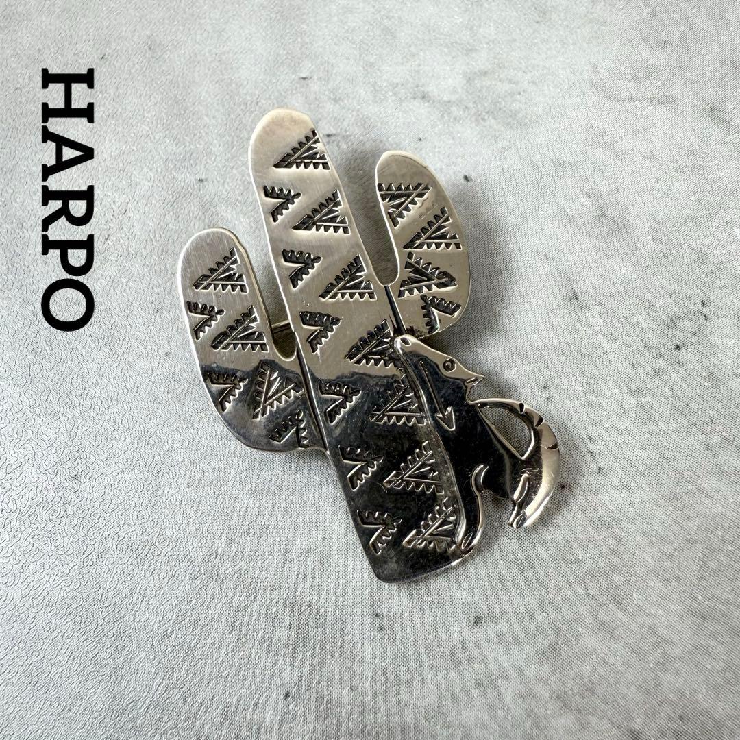 HARPO ハーポ NAVAJO ED刻印 シルバーブローチ サボテン