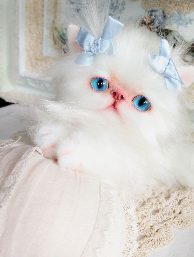 可愛いマフィンちゃん♡エキゾチックロングヘア子猫♡アートドール♡ぬいぐるみ♡