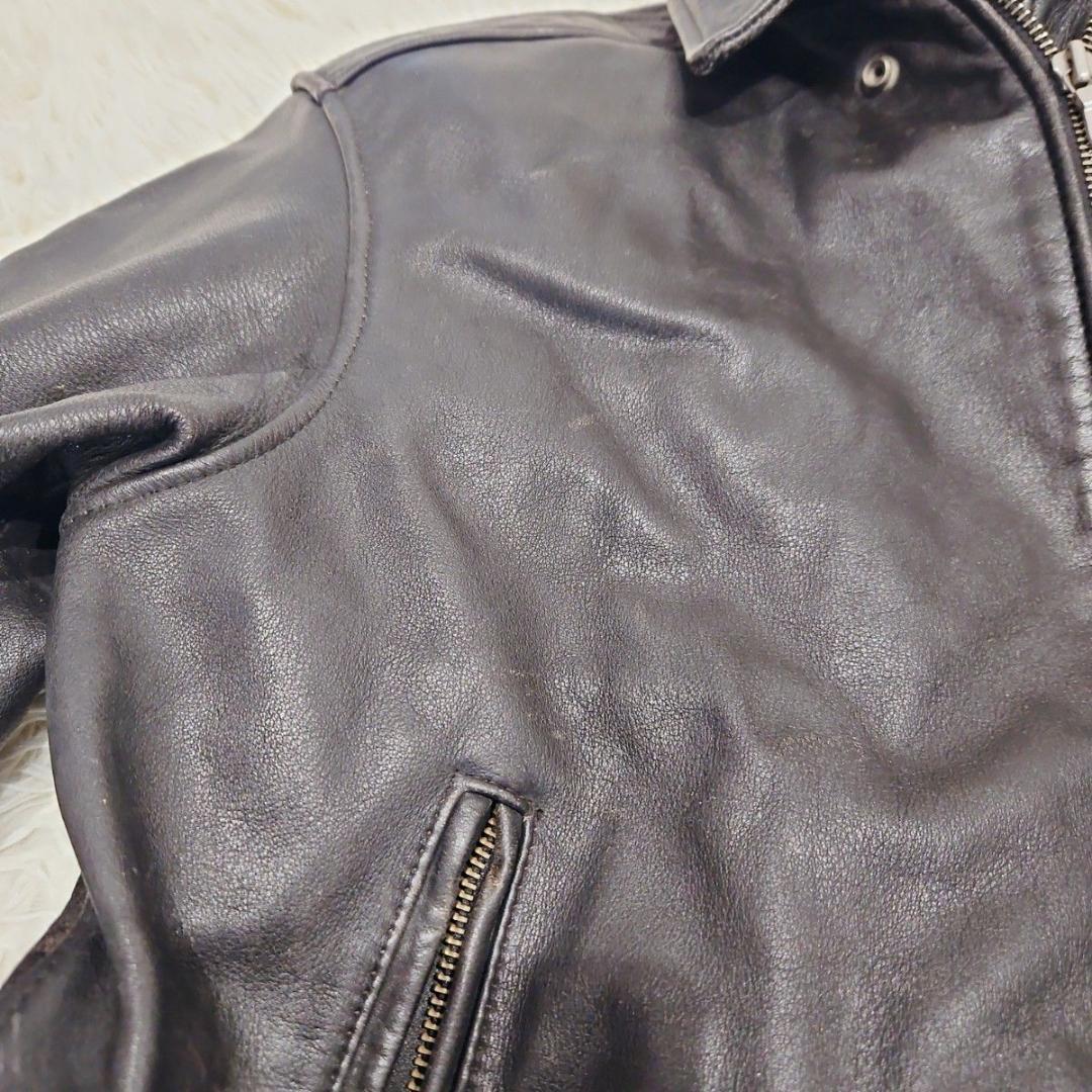 ハーレーダビッドソン レザージャケット 90s シングル 本革 モーターサイクル