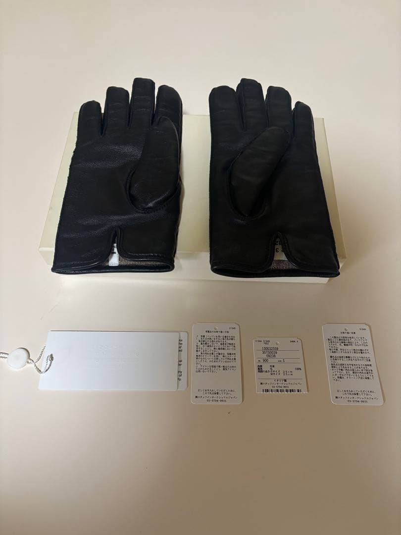メゾン マルタン マルジェラ 黒 レザー グローブ 手袋 サイズS