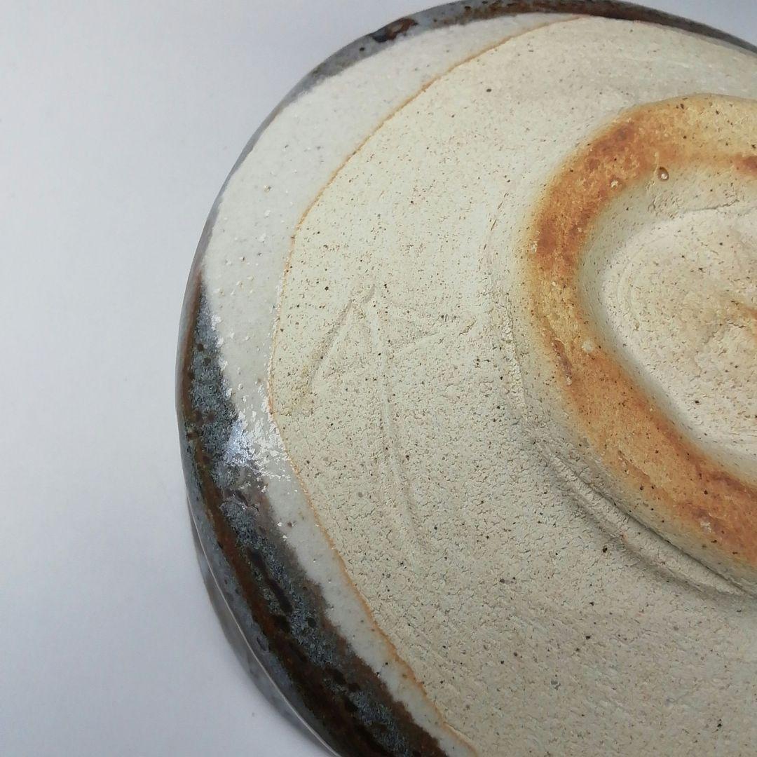 Ｔ４５０　茶碗　『鼡志野　桐紋』『笠原窯　水野二郎 造』『禅海書付』共箱　茶道具