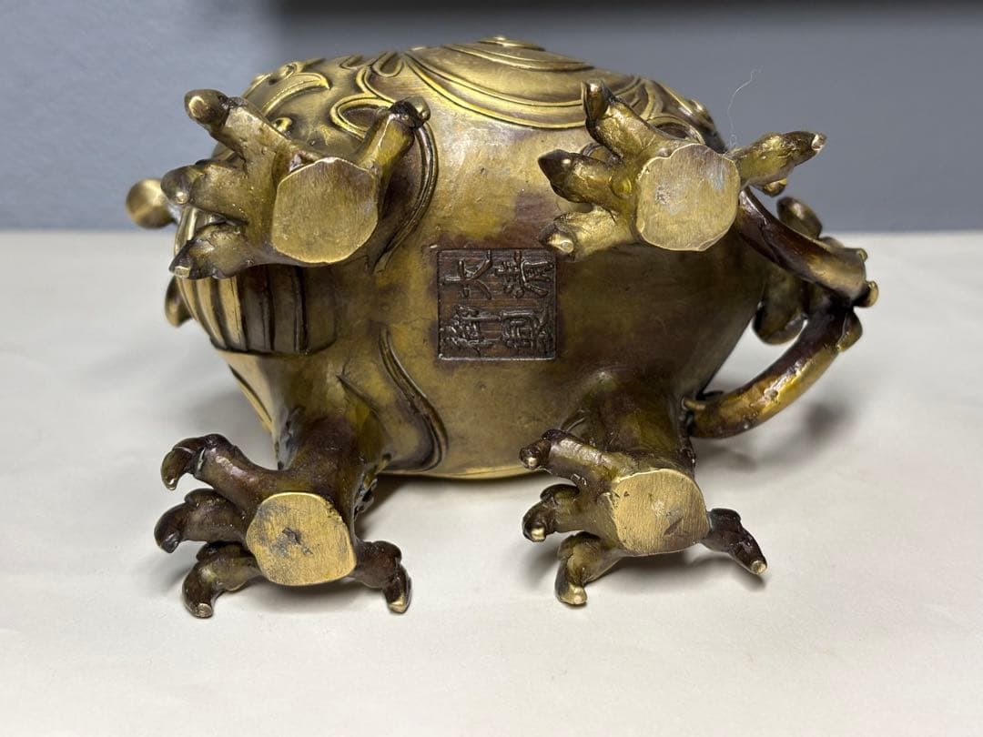 獅子香炉 大清御製 香道具