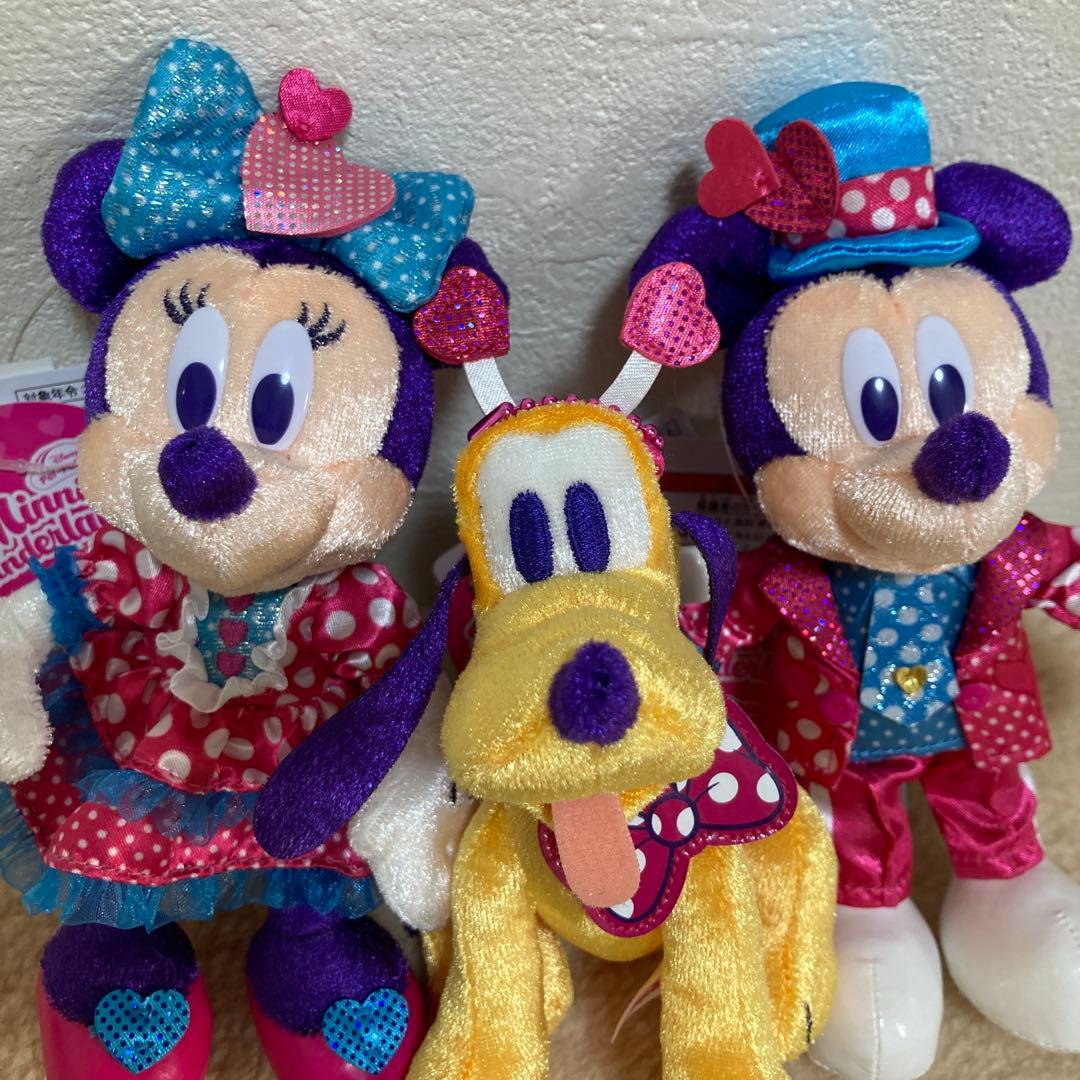 ディズニー　ぬいぐるみキーホルダー［ミニー ミッキー プルート ］パルパルーザ