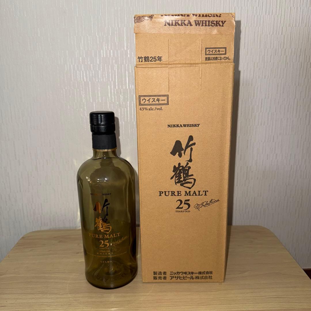 竹鶴25年　空瓶　未洗浄　ダンボール付き　1本