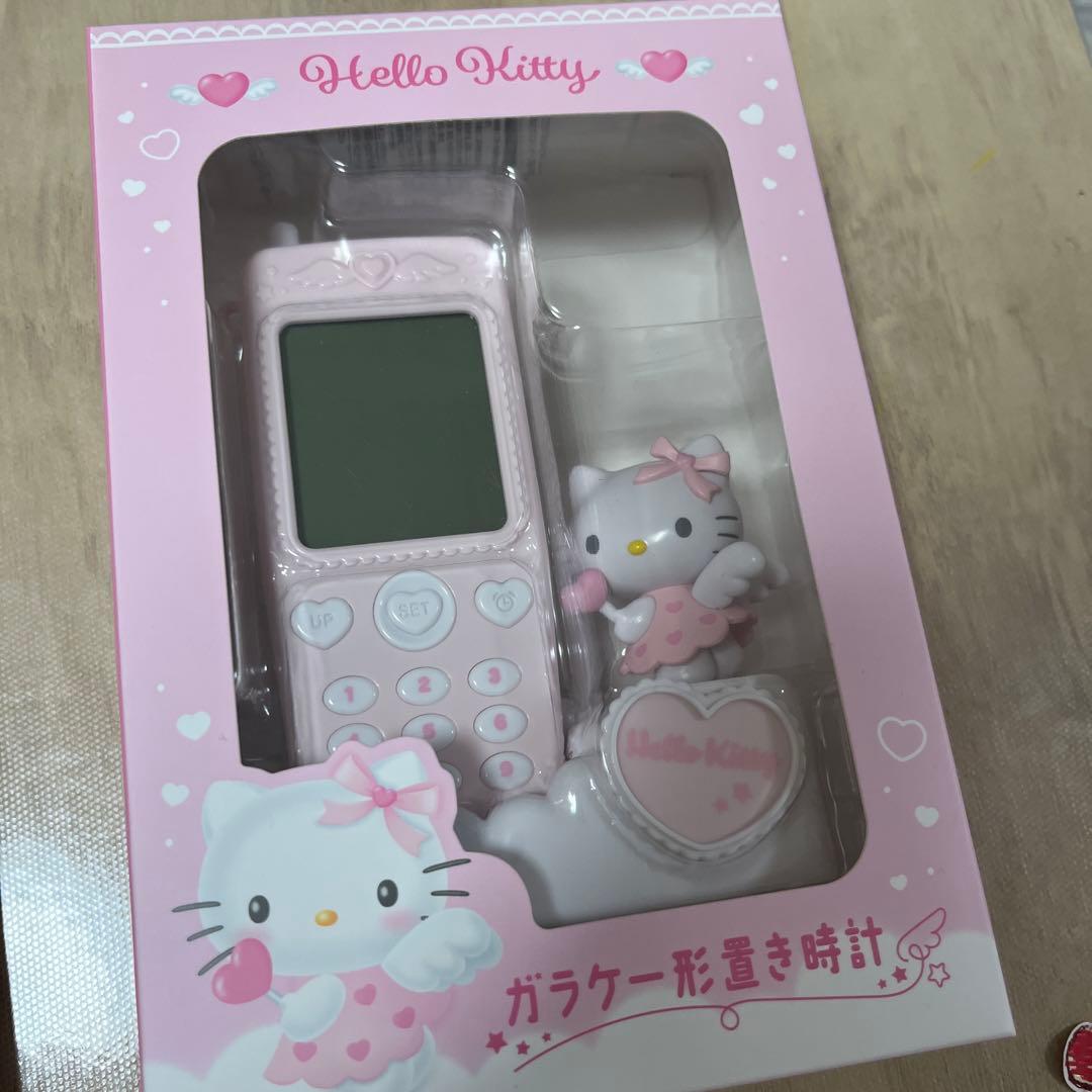 新品　キティ　ガラケー形置き時計
