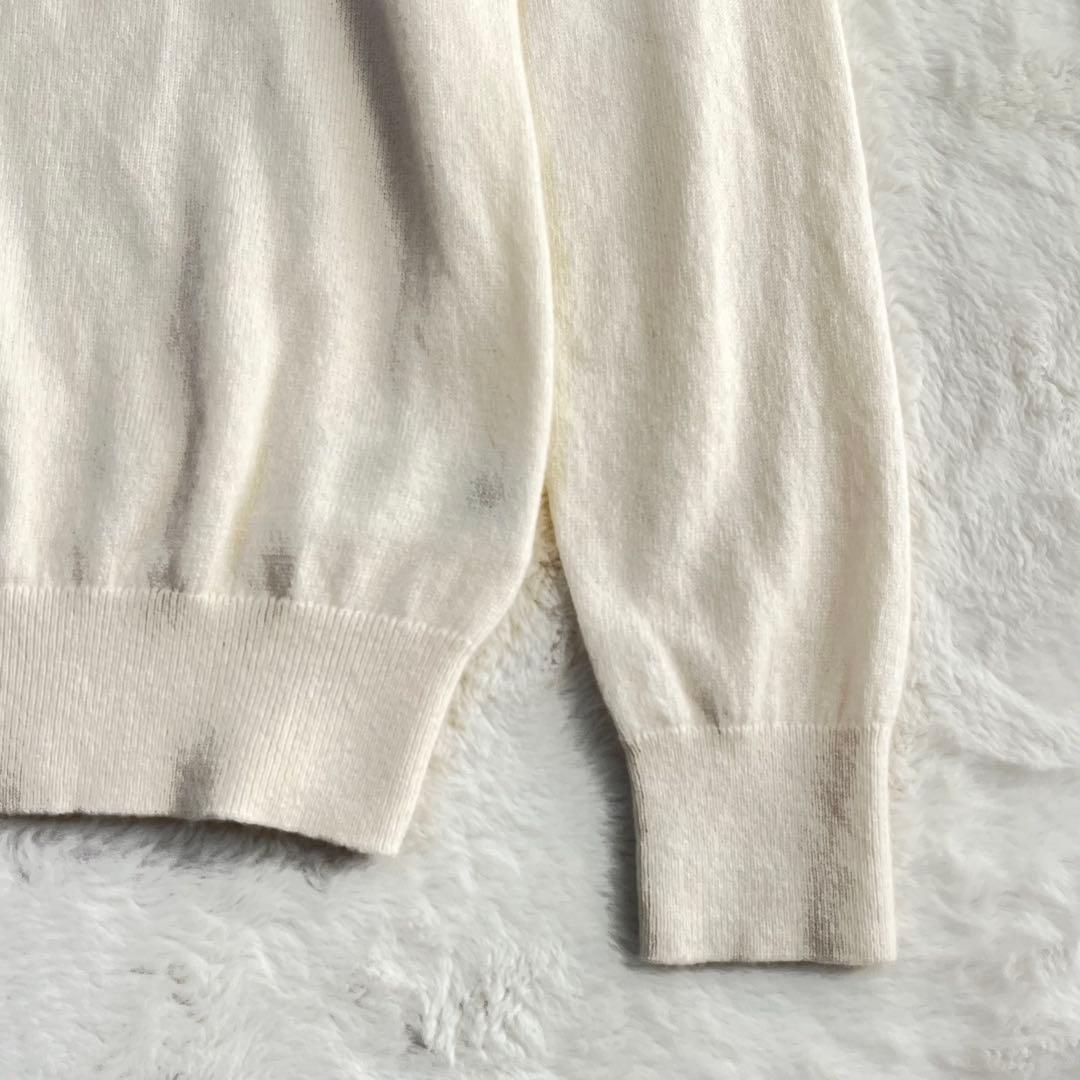 パーリーゲイツ カシミヤ100% ニットセーター ゴルフ アイボリー ロゴ 1